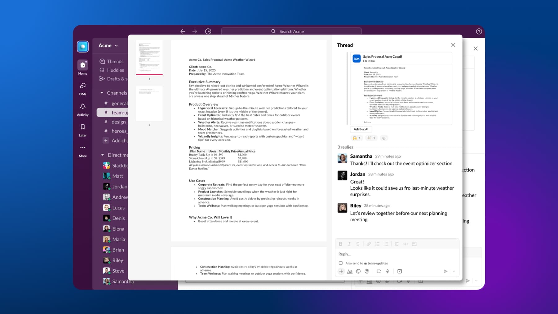 Introducing Box's enhanced integration with Slack Work Objects