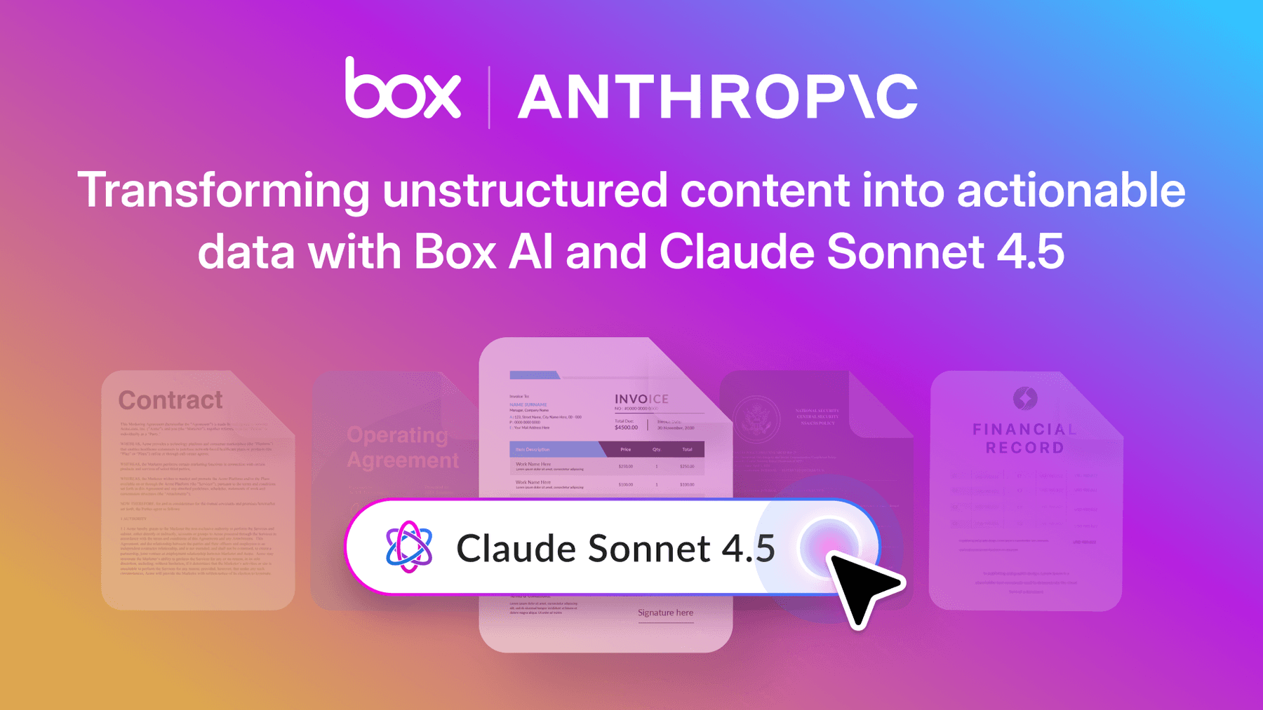 Transforming Unstructured Content Into Actionable Data With Box AI and Claude Sonnet 4.5