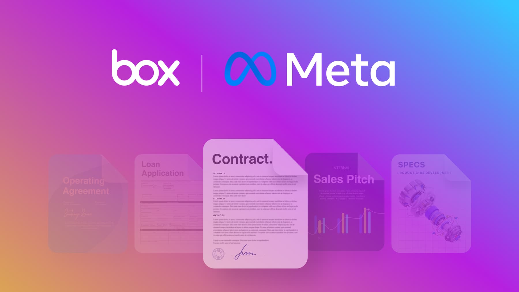Box and Meta logos.