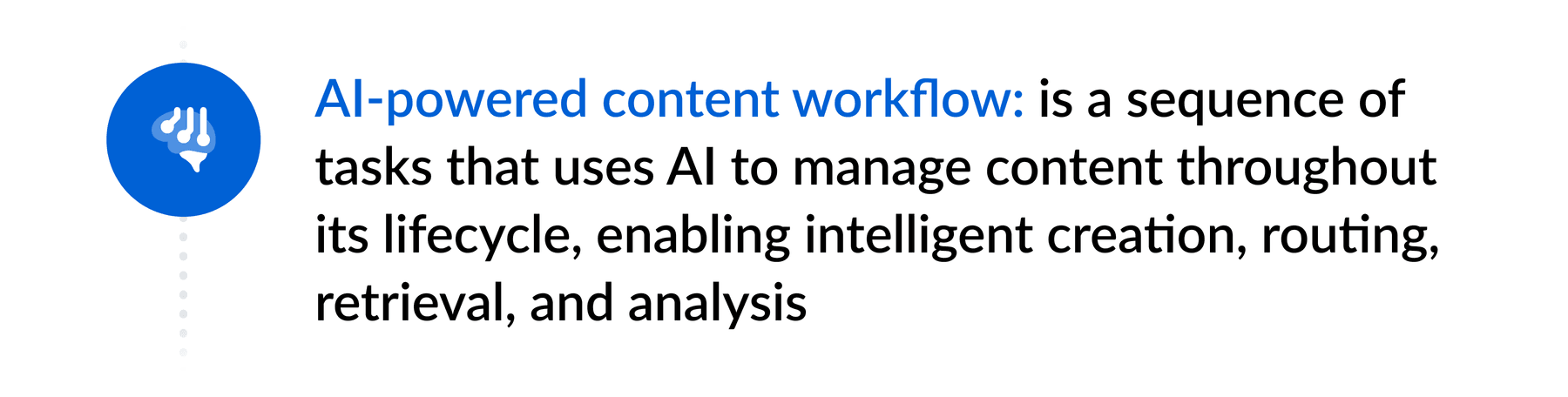 AI-powered content workflow definition.