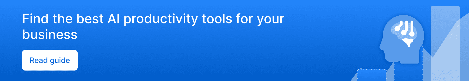 Graphic linking to a guide on AI productivity tools.