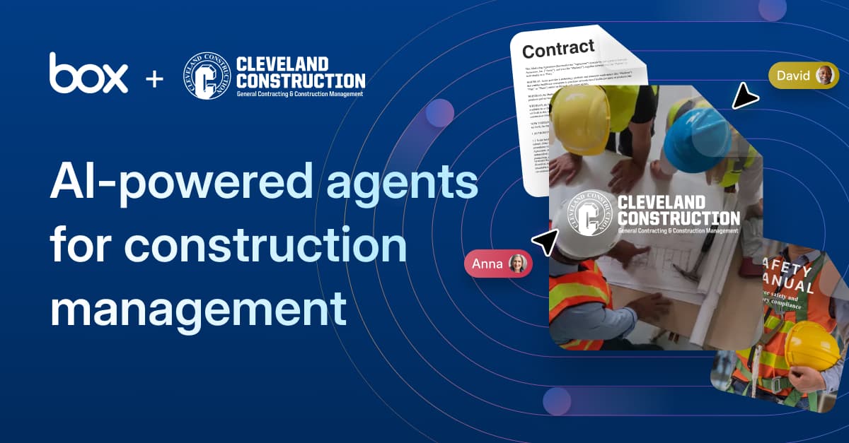 Text graphic that says AI powered agents for construction management