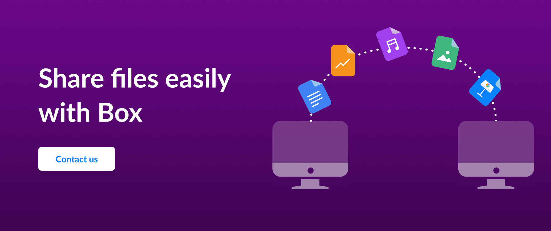 Call to action to share files easily with Box