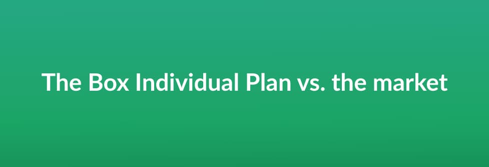 The Box Individual Plan vs. the market