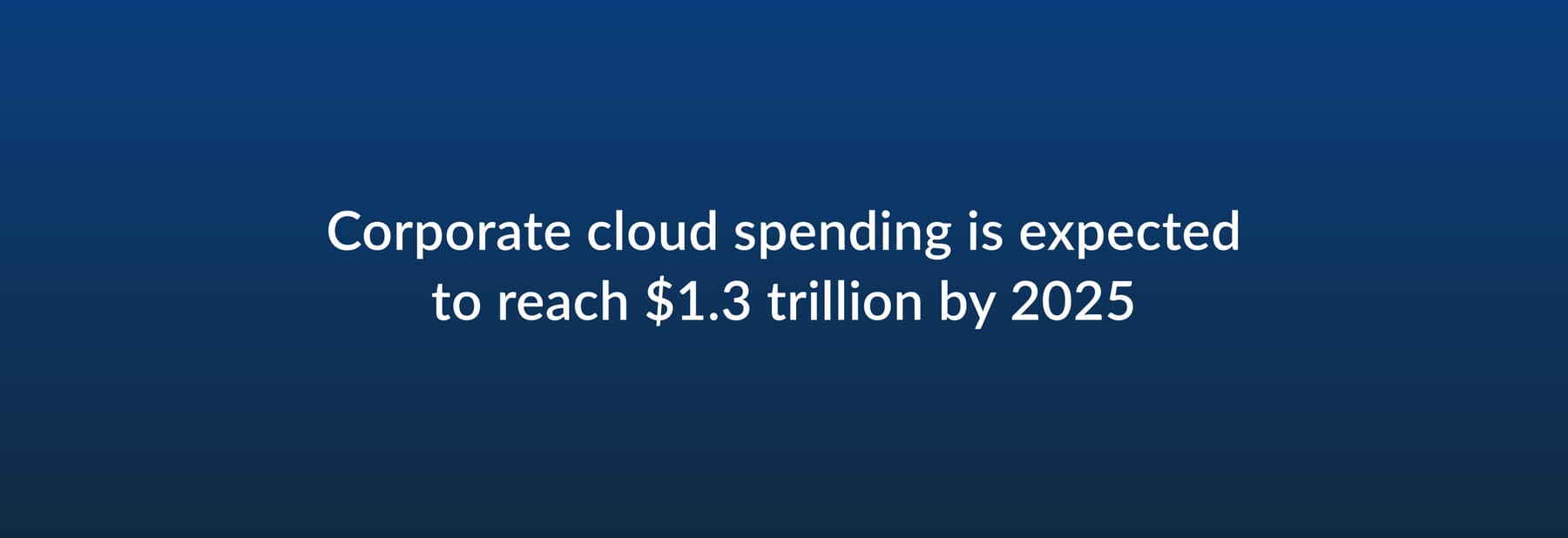 Corporate cloud spending is expected to reach $1.3 trillion by 2025