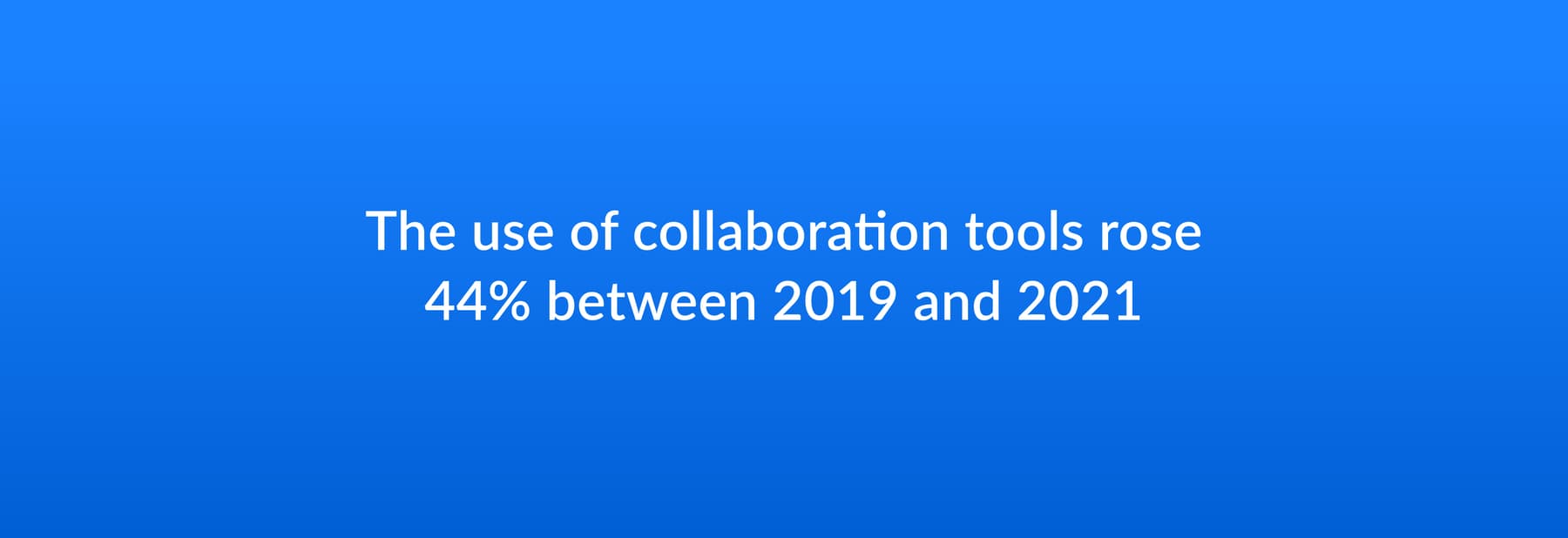The use of collaboration tools rose 44% between 2019 and 2021
