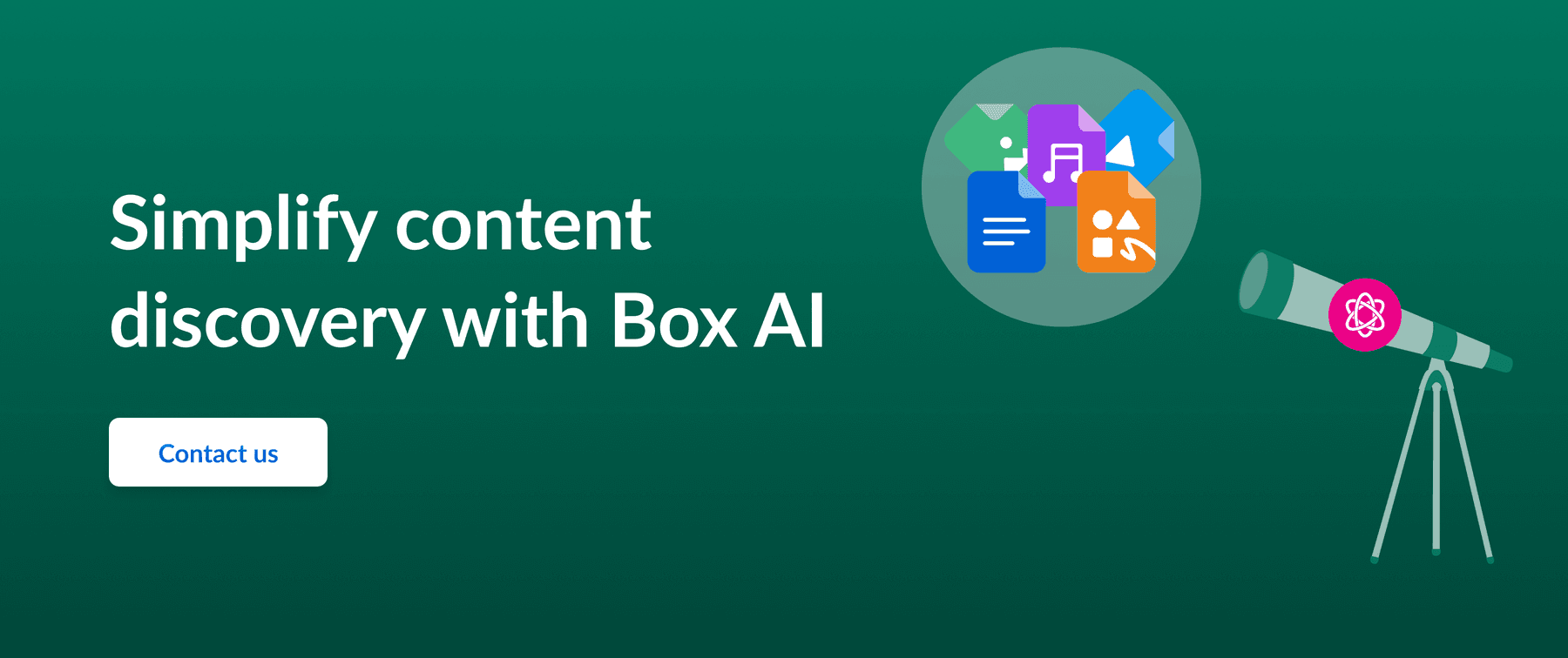Call to action to simplify content discovery with Box AI