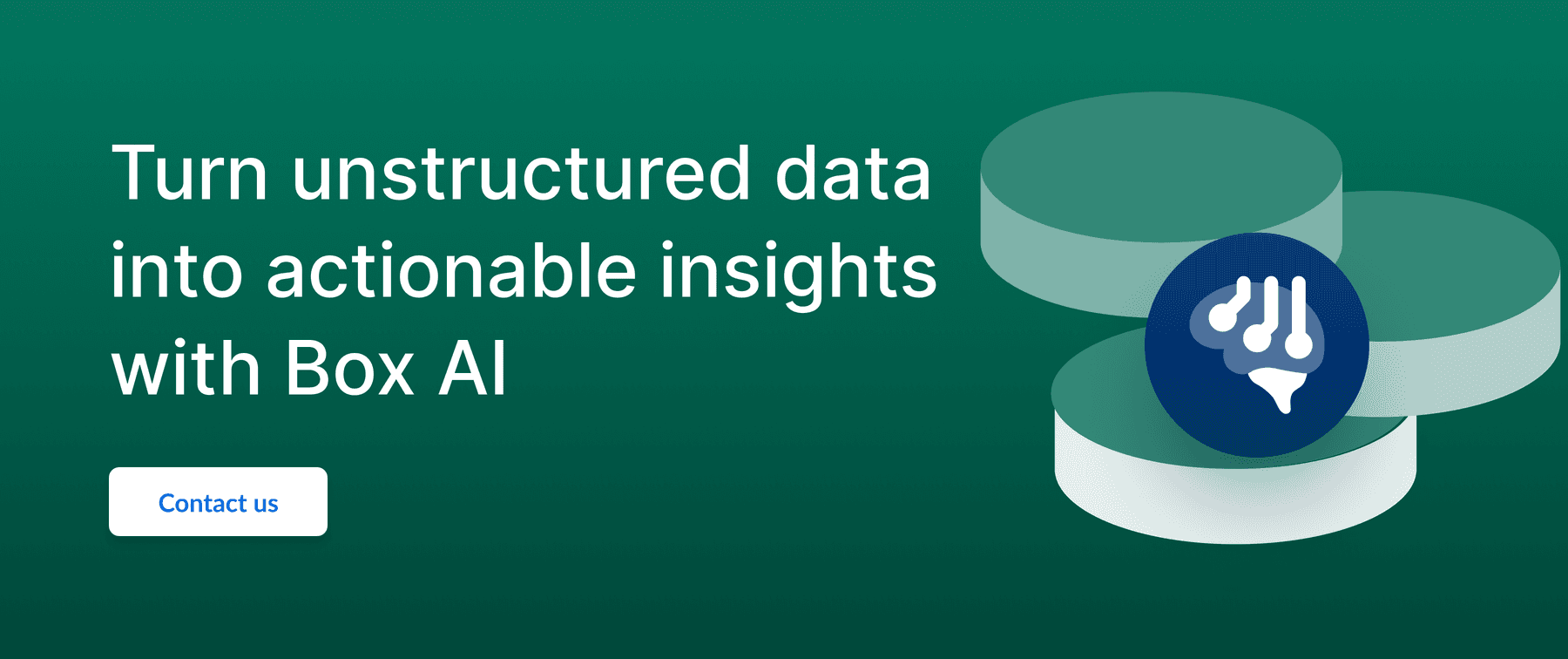 Call-to-action graphic promoting Box AI.