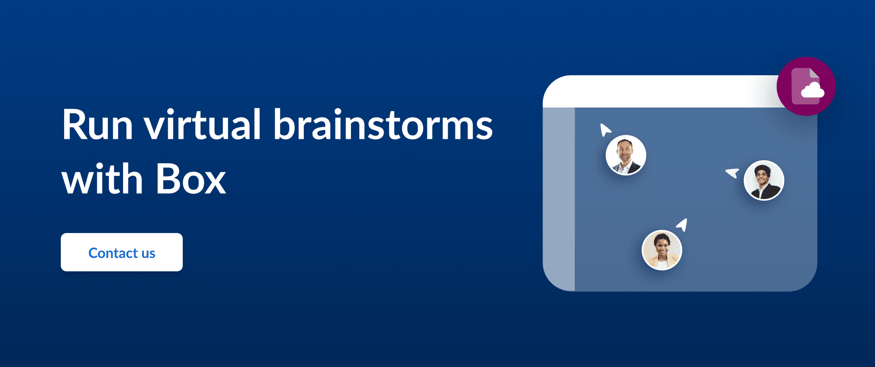 Call to action to run virtual brainstorming sessions with Box